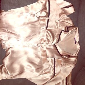 Blush silk pajamas from Journelle
